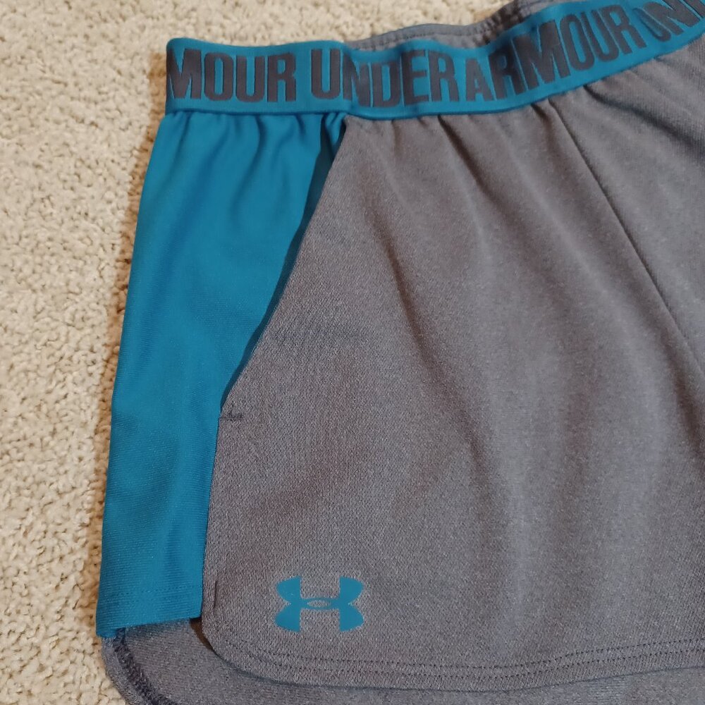 Under Armour Women's Shorts, Size - M, Dark Gray/Blue - Picture 3 of 4